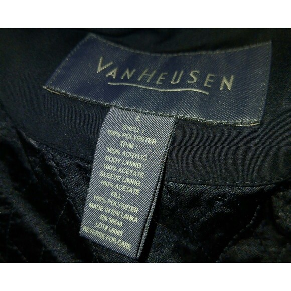 Van Heusen Women's Classic Black Jacket LARGE Mid-Length Oversized Mid-Weight - Picture 7 of 8